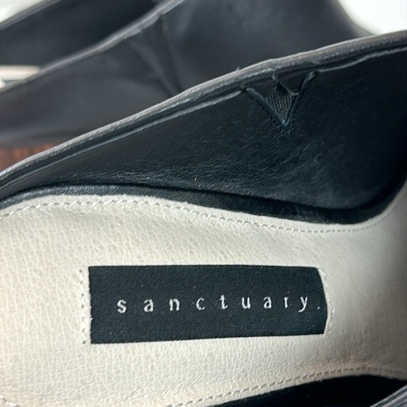 Sanctuary Boss Black Leather Mules Size 7 - Picture 8 of 14